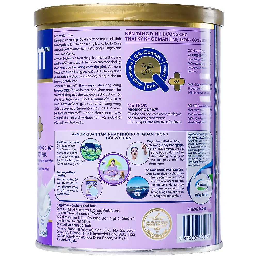 Hình ảnh Sữa Anmum hương vani bổ sung dinh dưỡng cho phụ nữ mang thai và cho con bú (400g)