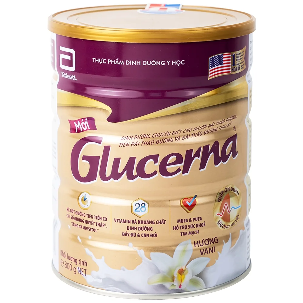 Hình ảnh Sữa bột Glucerna Abbott bổ sung dinh dưỡng đặc biệt cho người đái tháo đường (800g)