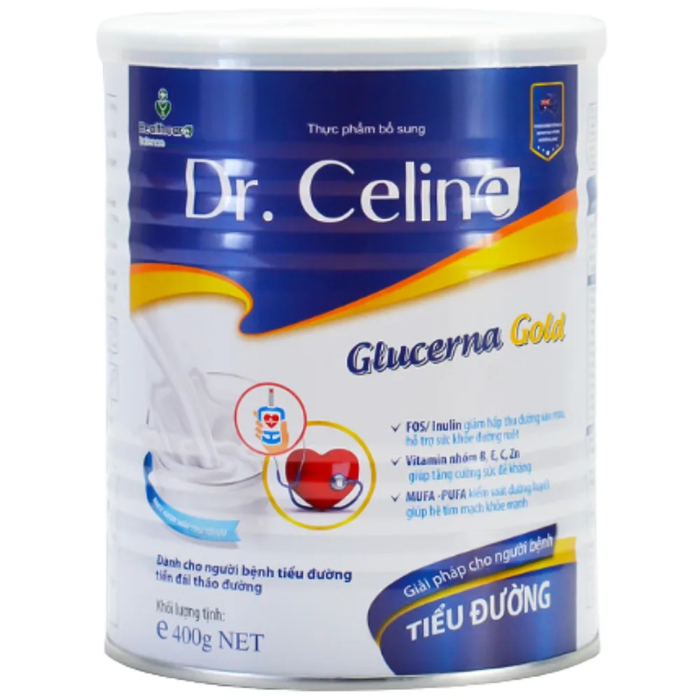 Hình ảnh Sữa dinh dưỡng Dr. Celine Glucerna Gold 400g Healthcare dùng cho bệnh tiểu đường, tiền đái tháo đường
