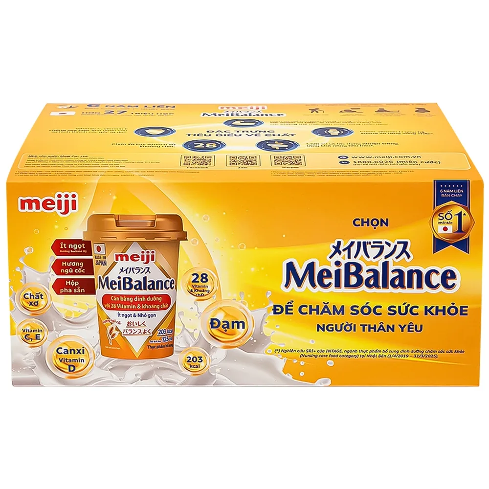 Hình ảnh Sữa cân bằng dinh dưỡng Meiji Meibalance hương ngũ cốc (24 hộp x 125ml)