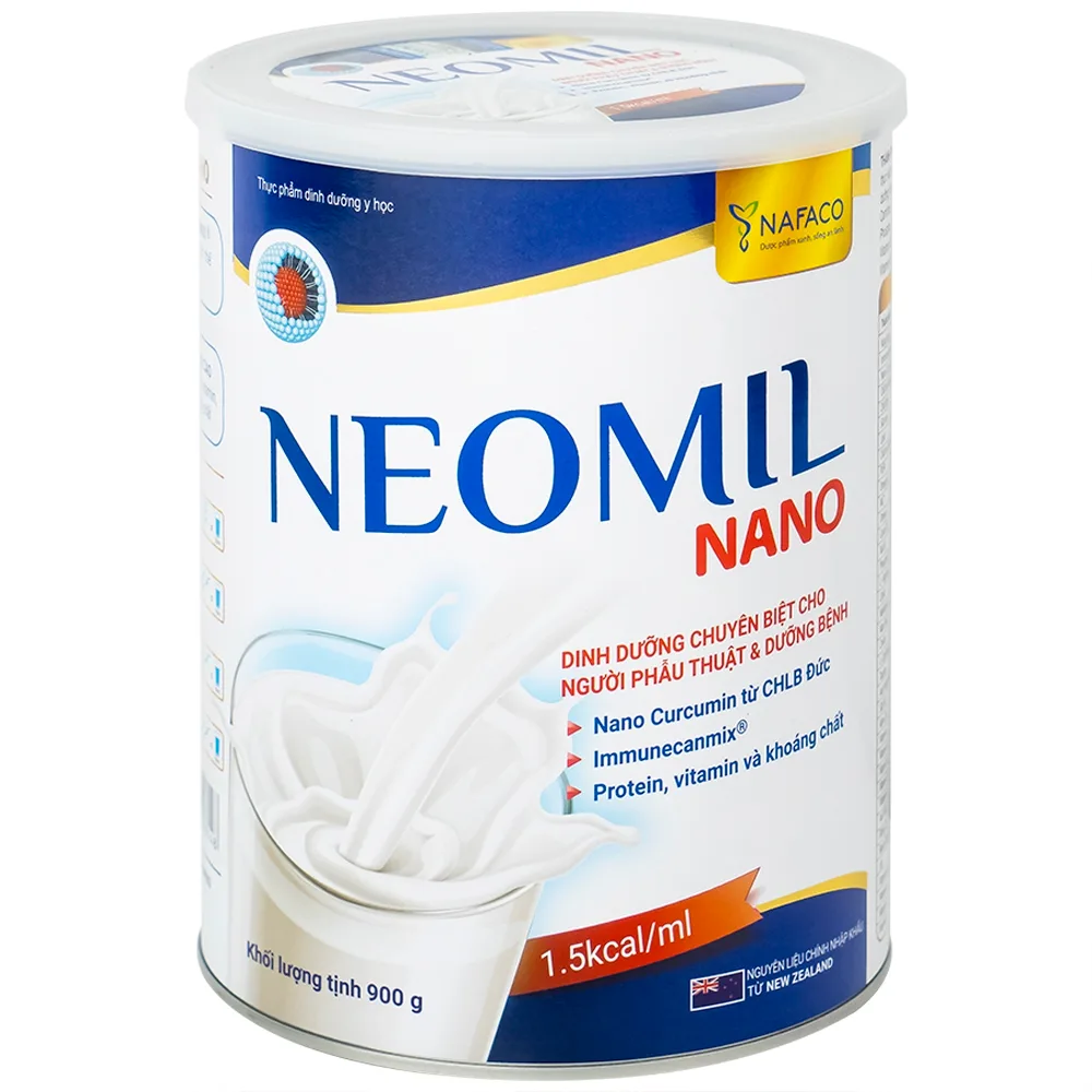Hình ảnh Sữa bột Neomil Nano Nafaco 900g bổ sung dưỡng chất cho người sau phẫu thuật, dưỡng bệnh (900g)