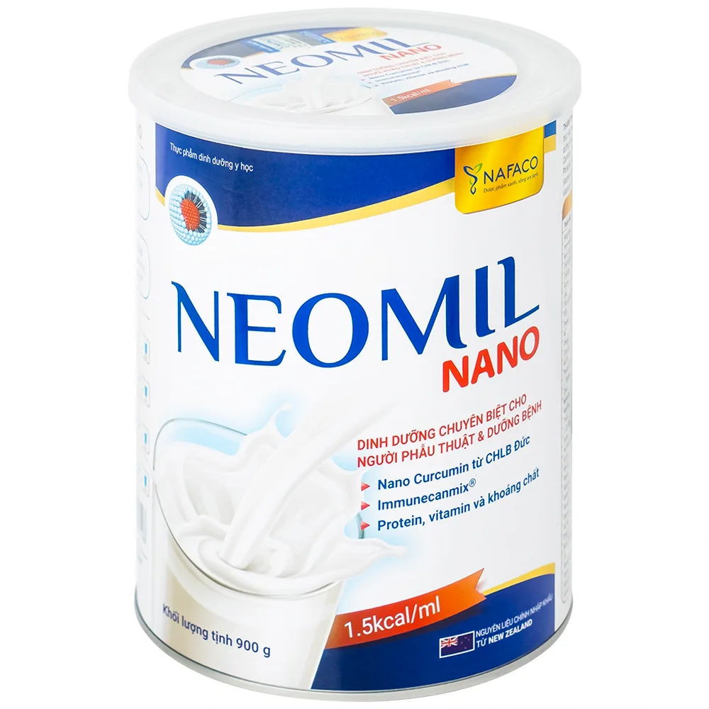 Hình ảnh Sữa bột Neomil Nano Nafaco 900g bổ sung dưỡng chất cho người sau phẫu thuật, dưỡng bệnh (900g)