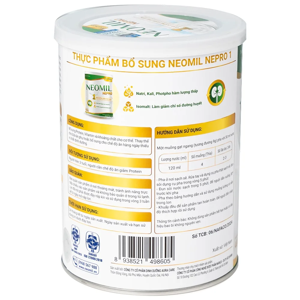 Hình ảnh Sữa bột Neomil Nepro 400g Nafaco dùng cho người bệnh đái tháo đường 