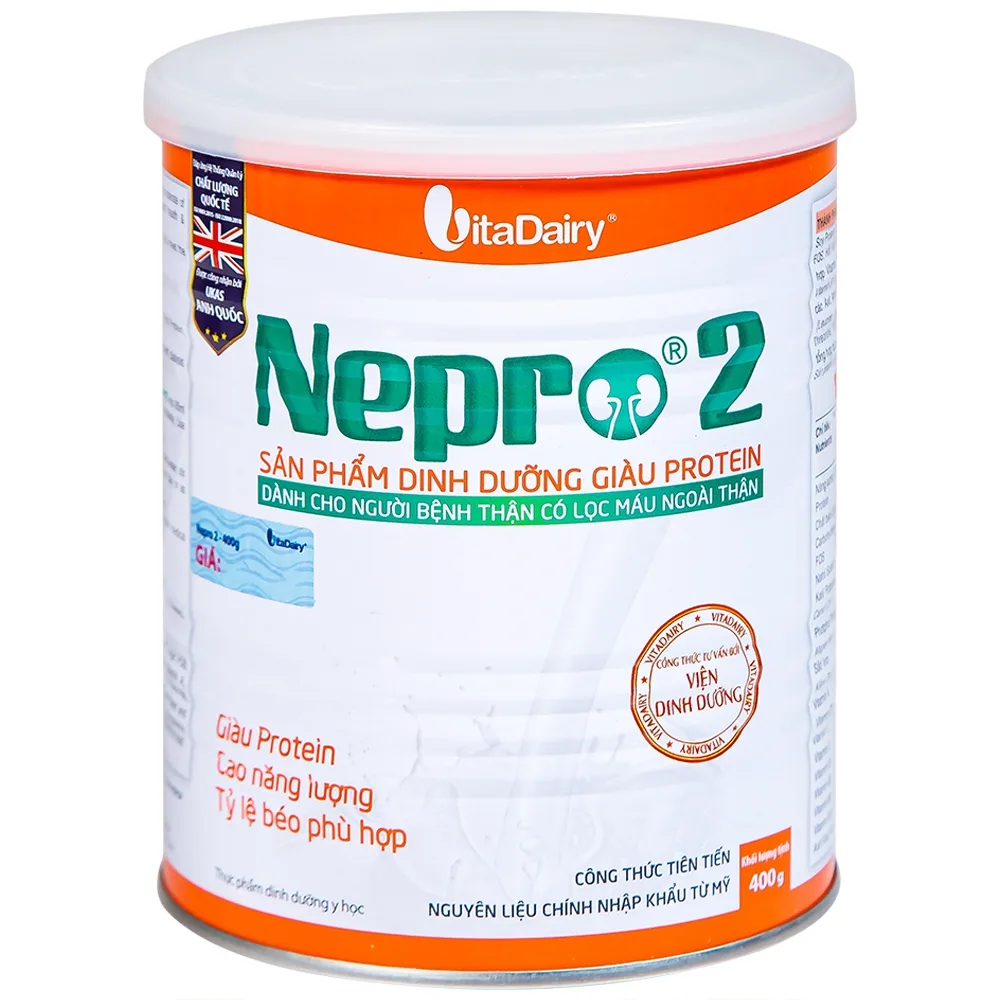 Hình ảnh Sữa bột Nepro 2 VitaDairy bổ sung dinh dưỡng giàu protein dành cho người bệnh thận (400g)