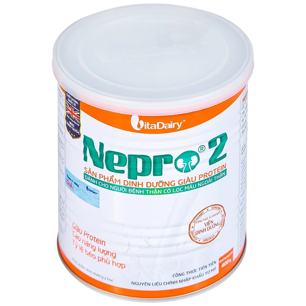 Hình ảnh Sữa bột Nepro 2 VitaDairy bổ sung dinh dưỡng giàu protein dành cho người bệnh thận (400g)
