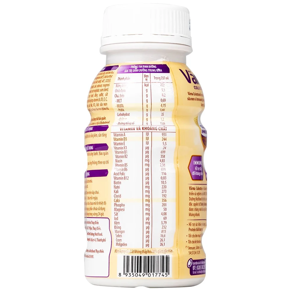 Hình ảnh Sữa Nutifood Varna Colostrum 237ml hỗ trợ tăng cường sức đề kháng (24 chai)