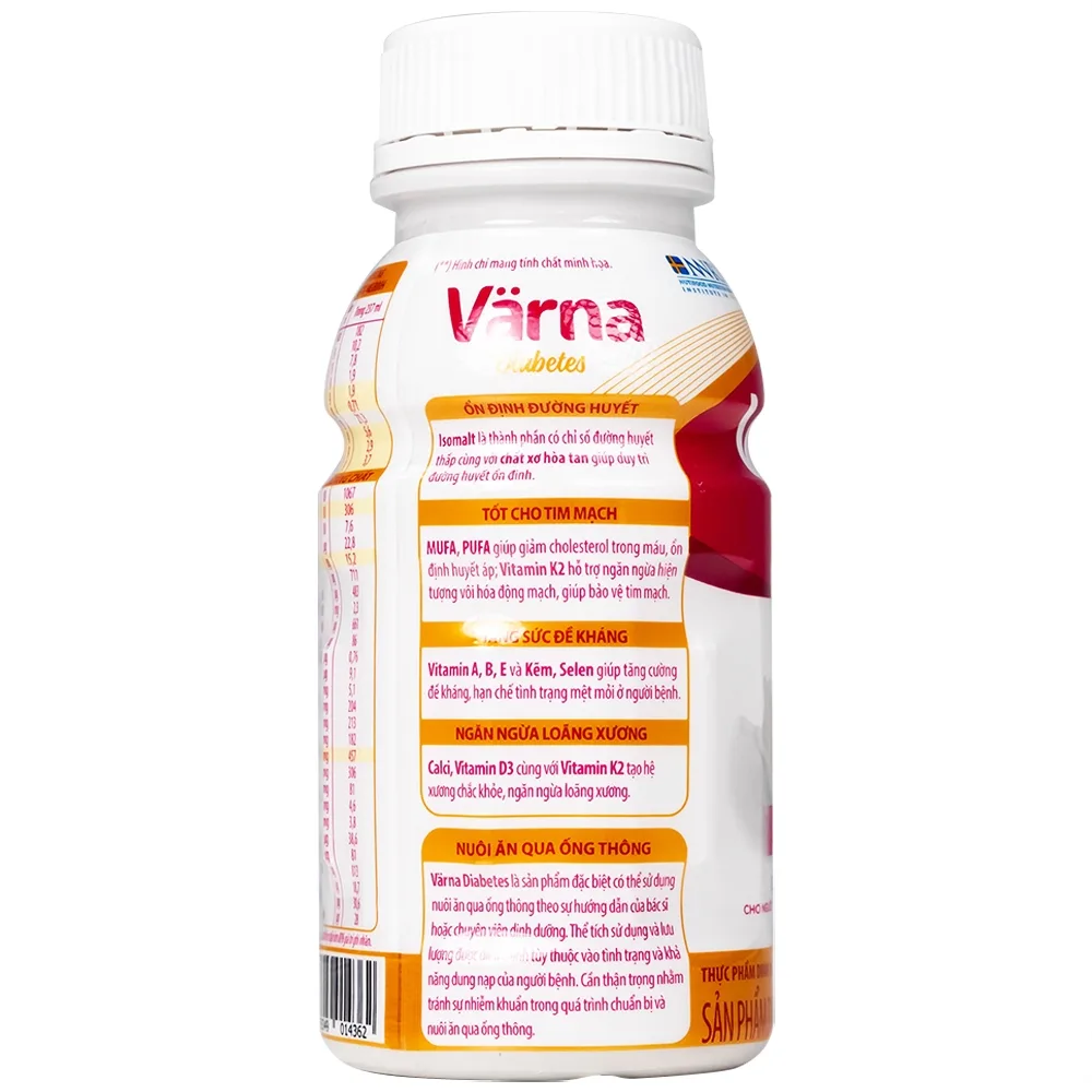 Hình ảnh Sữa Nutifood Varna Diabetes 237ml Nutifood ổn định đường huyết, tốt cho tim mạch (24 chai)