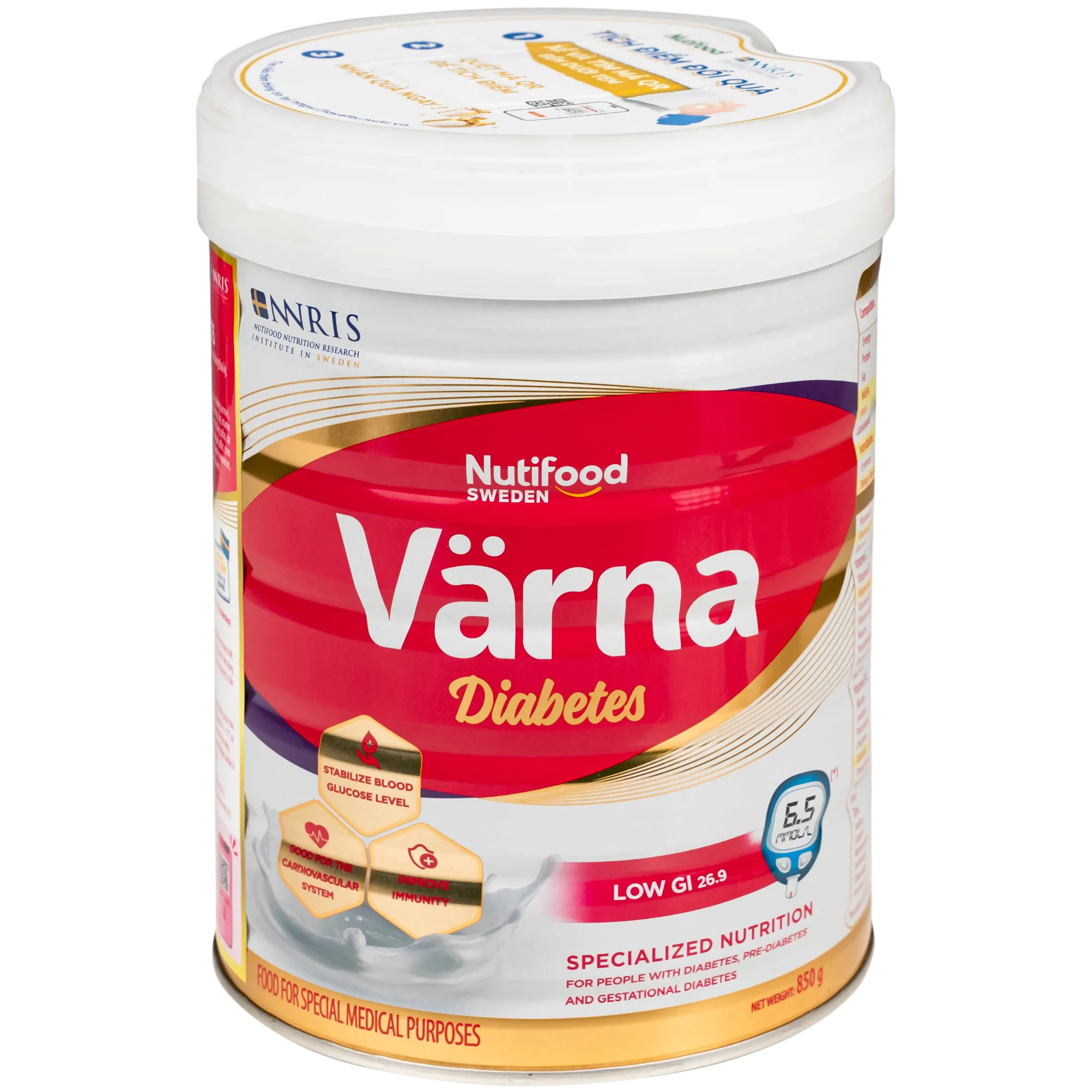 Hình ảnh Sữa ổn định đường huyết Nutifood Varna Diabetes (850g)