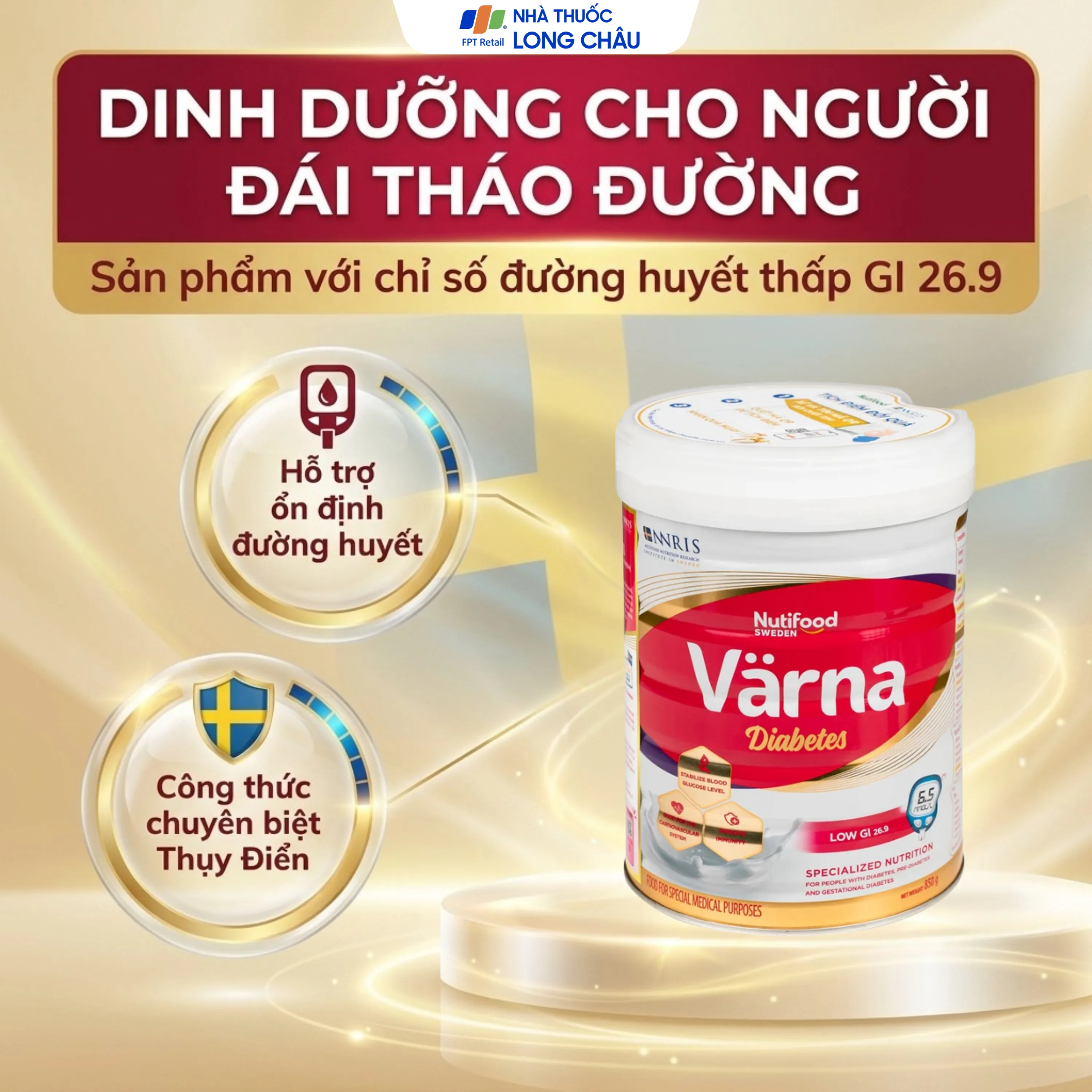 Hình ảnh Sữa ổn định đường huyết Nutifood Varna Diabetes (850g)