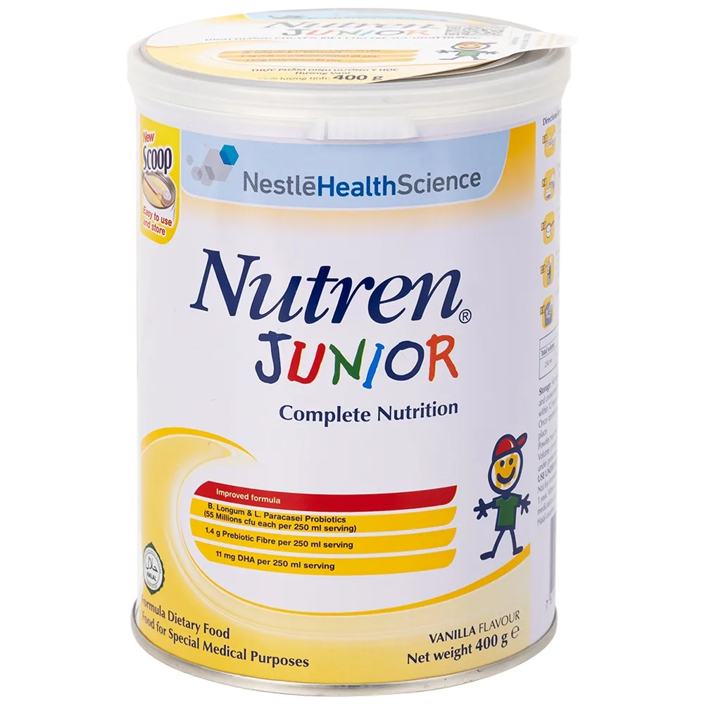 Hình ảnh Sữa bột Nutren Junior 400g Nestlé bổ sung hoặc thay thế bữa ăn hàng ngày cho trẻ suy dinh dưỡng
