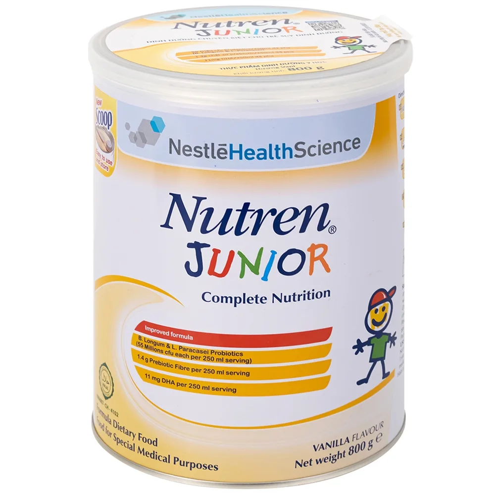 Hình ảnh Sữa bột Nutren Junior 800g Nestlé bổ sung hoặc thay thế bữa ăn hàng ngày cho trẻ suy dinh dưỡng