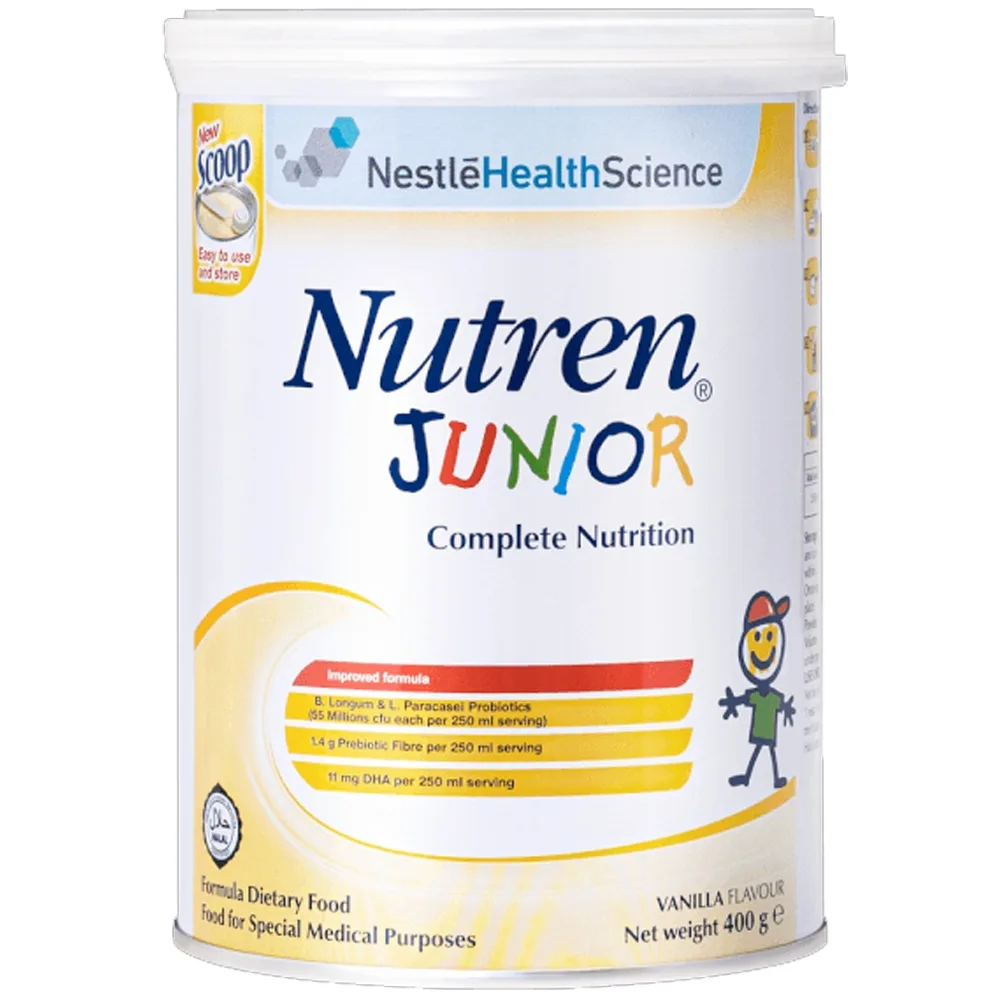 Hình ảnh Sữa Nutren Junior Nestlé bổ sung Omega-3, chất xơ, kẽm (400g)