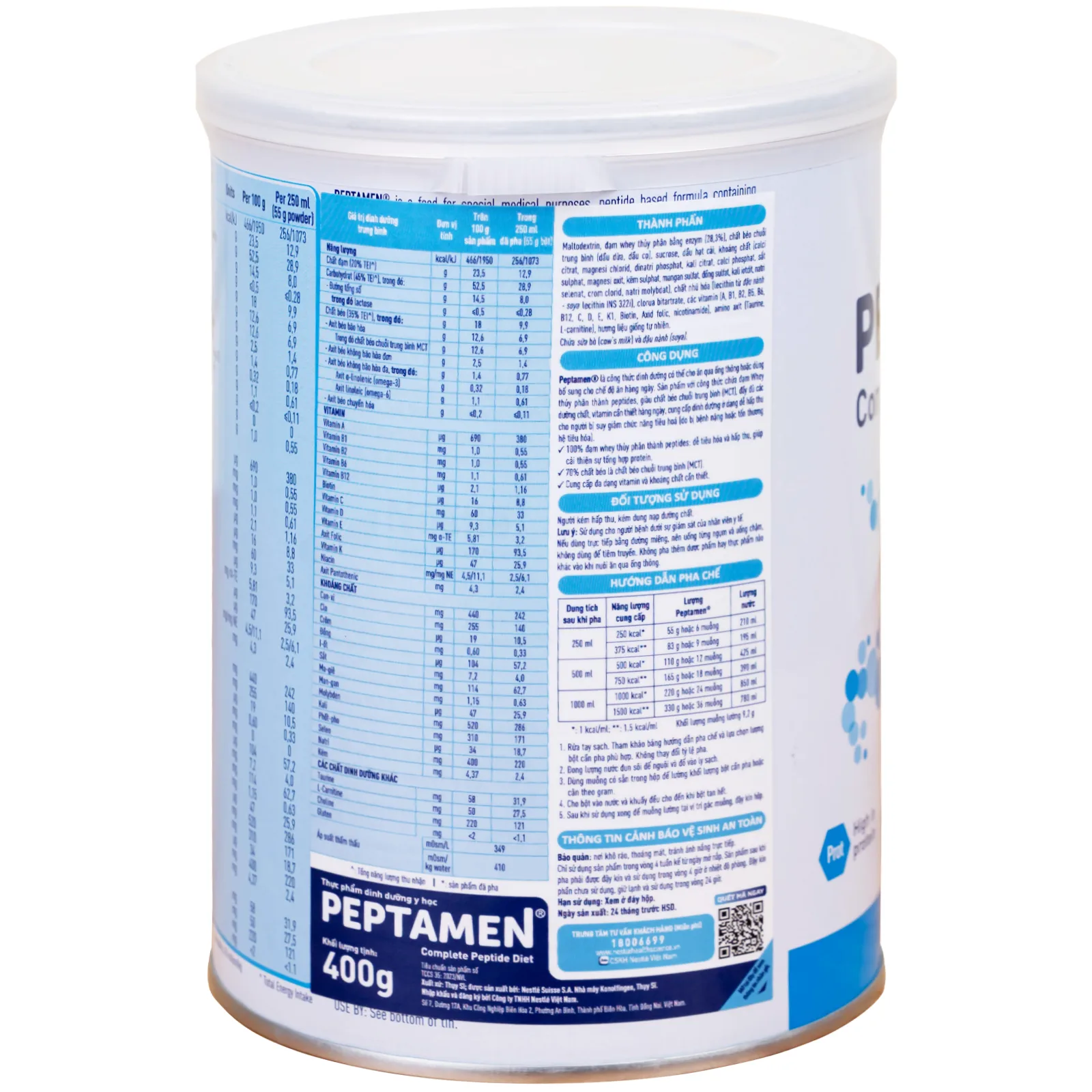 Hình ảnh Sữa Peptamen Nestlé cải thiện việc hấp thu đạm, không gây tiêu chảy (400g)