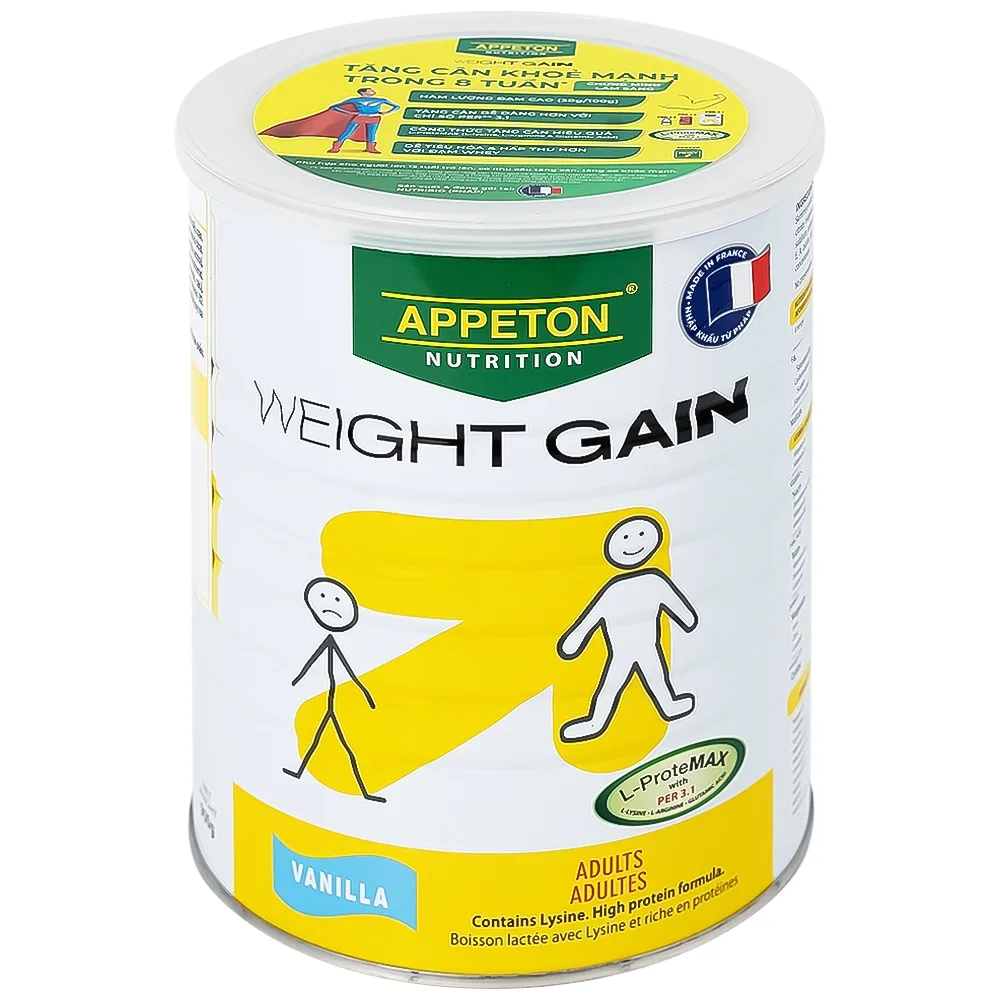 Hình ảnh Sữa tăng cân Appeton Weight Gain hương Vani giúp tăng cân hiệu quả và khỏe mạnh (900g)