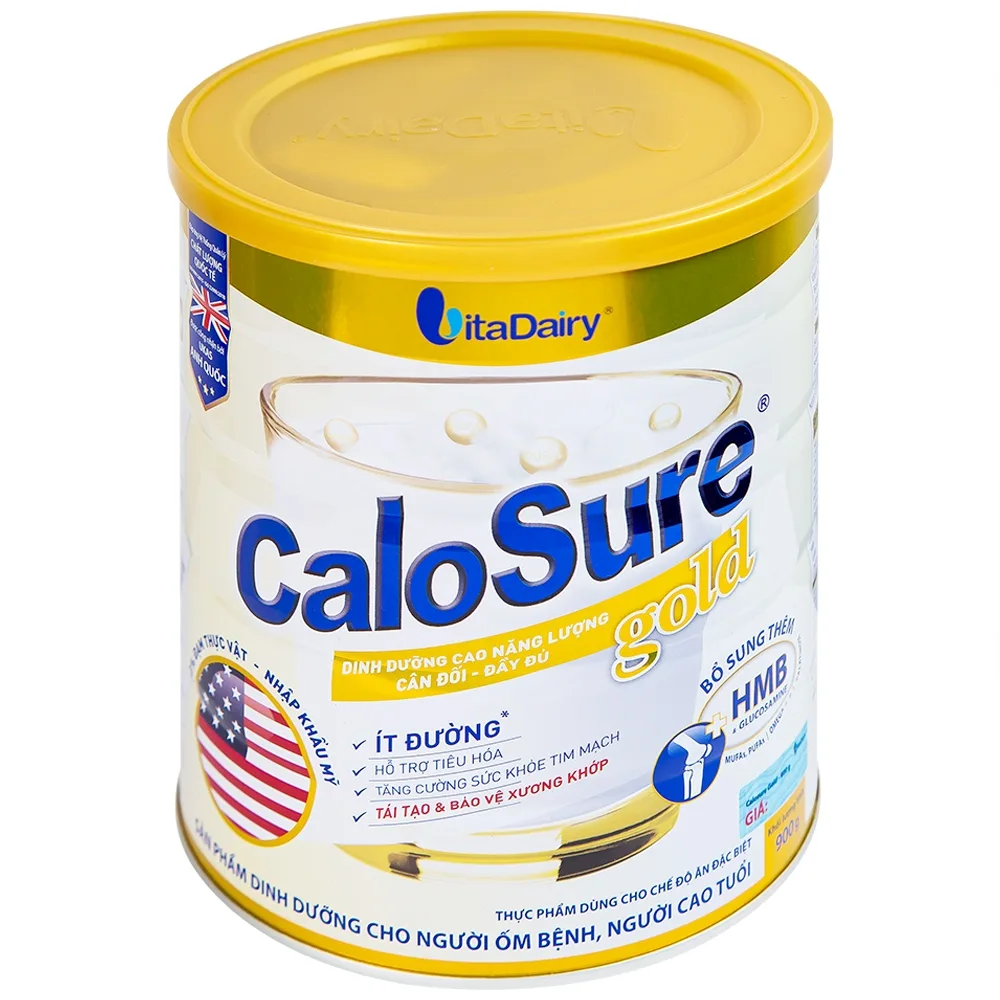 Hình ảnh Sữa bột CaloSure gold Vitadairy ít đường, tăng cường sức khỏe tim mạch, hồi phục sức khỏe (900g)