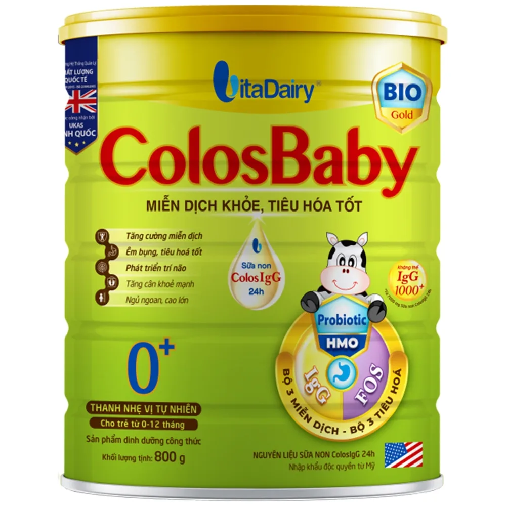 Hình ảnh Sữa ColosBaby Bio Gold 0+ tăng cường miễn dịch, hỗ trợ tiêu hóa cho trẻ từ 0 - 12 tháng (800g)