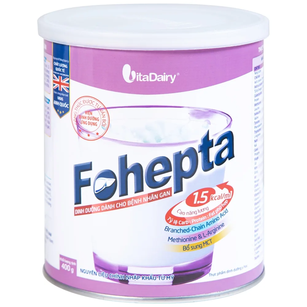 Hình ảnh Sữa bột Fohepta Vitadairy dinh dưỡng dành cho bệnh nhân gan (400g)