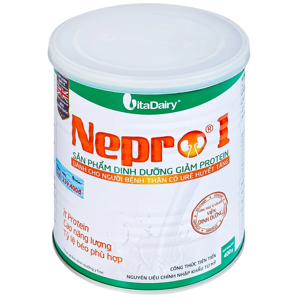 Hình ảnh Sữa bột Nepro 1 VitaDairy bổ sung dinh dưỡng giảm protein dành cho người bệnh thận (400g)
