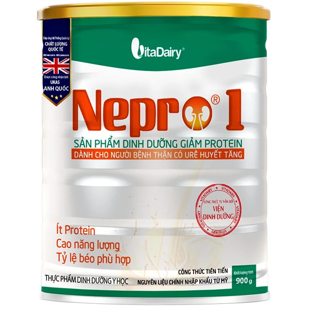 Hình ảnh Sữa bột Nepro 1 Vita Dairy giảm protein dành cho người bệnh thận có urê huyết tăng (900g)