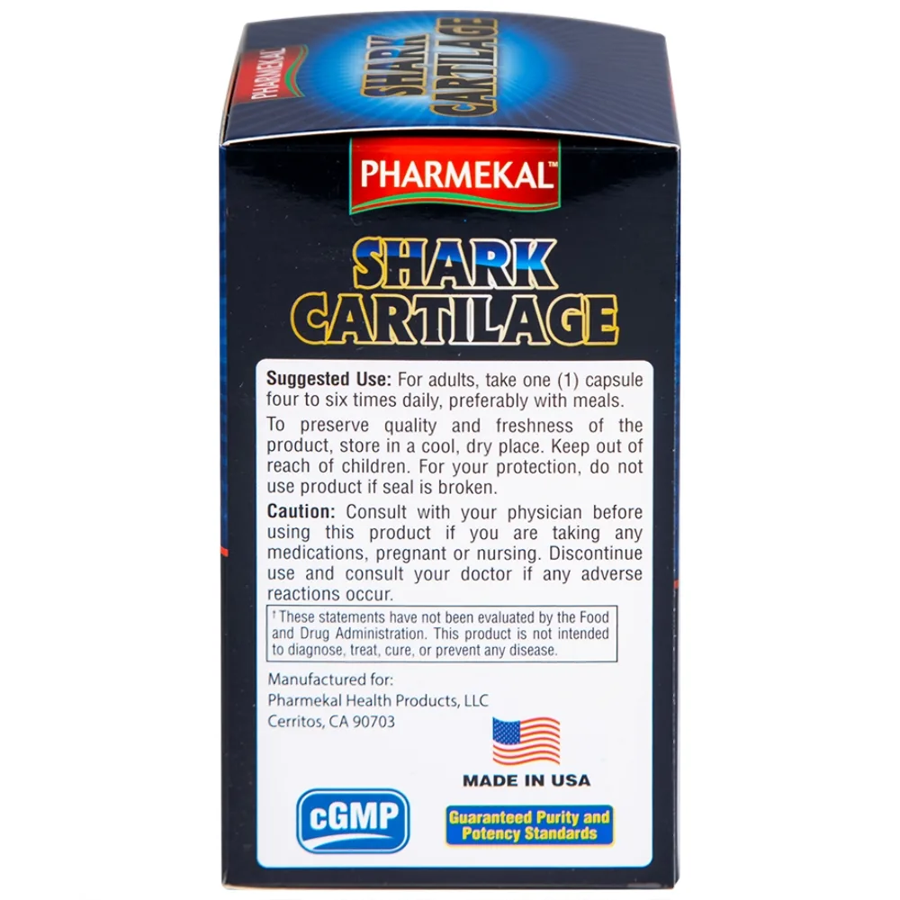 Hình ảnh Viên uống Shark Cartilage Pharmekal giúp phục hồi và tái tạo mô sụn khớp (60 viên)