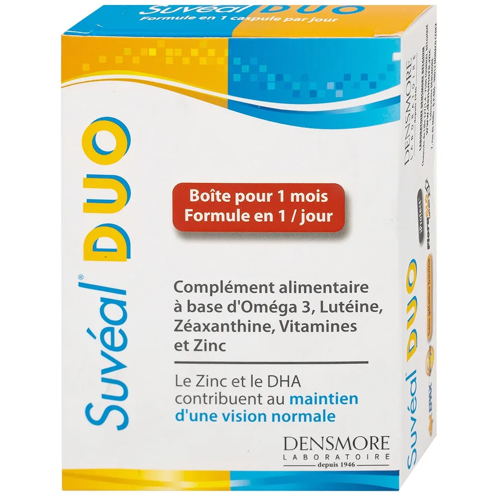 Hình ảnh Viên uống Suvéal Duo Densmore Laboratoire bổ sung Omega 3, hỗ trợ cho sự phát triển não bộ và thị giác (2 vỉ x 15 viên)