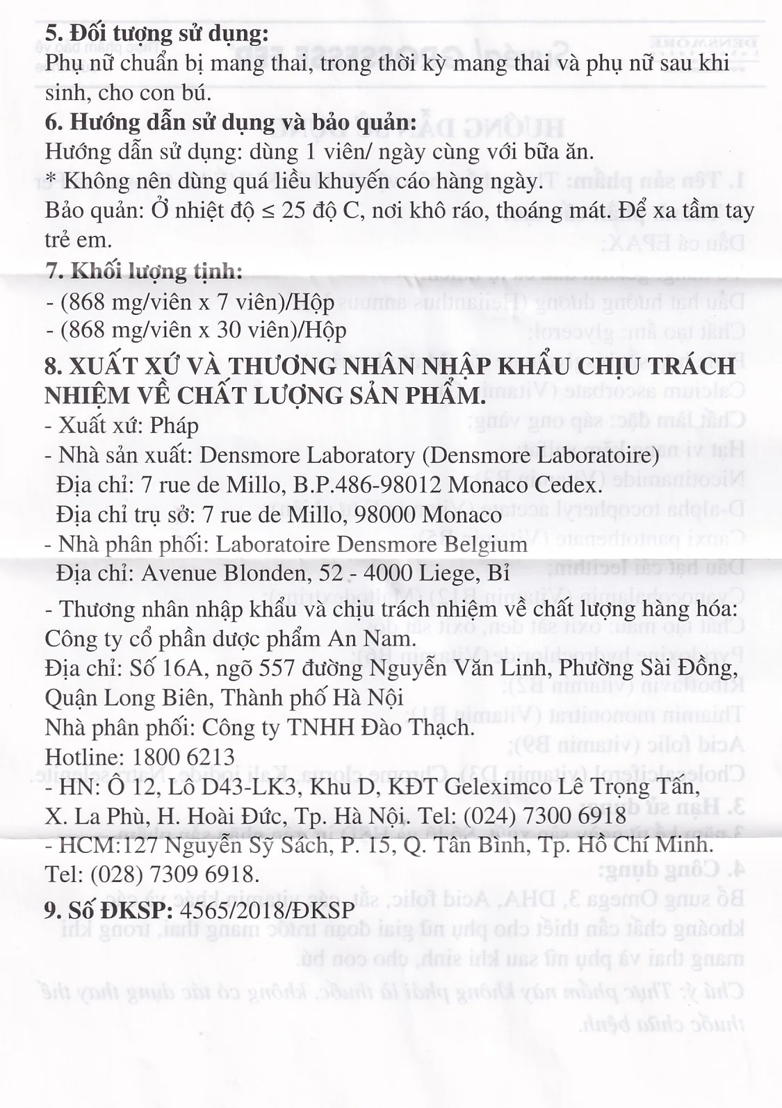 Hình ảnh Viên uống Suvéal Grossesse Fer Densmore bổ sung Omega 3, DHA, Vitamin, khoáng chất (2 vỉ x 15 viên)