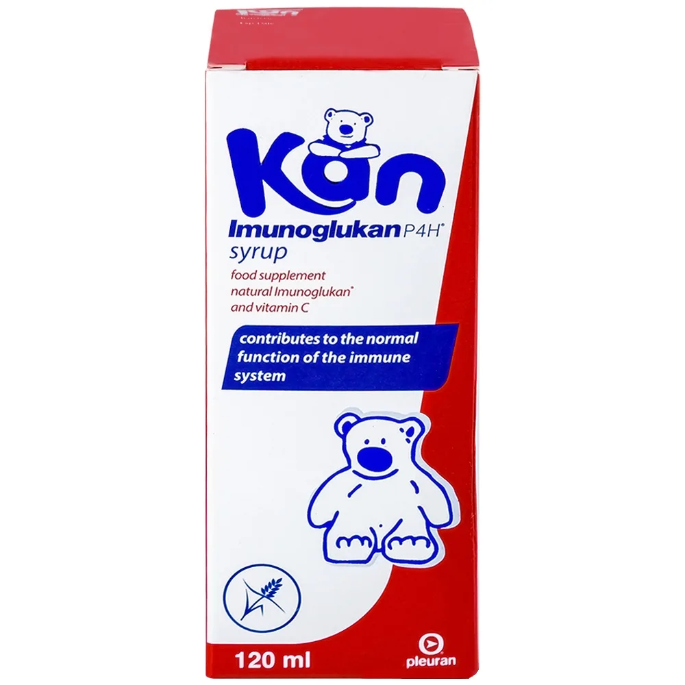 Hình ảnh Syrup Kan Imunoglukan P4H Pleuran hỗ trợ tăng cường đề kháng ở trẻ em (120ml)