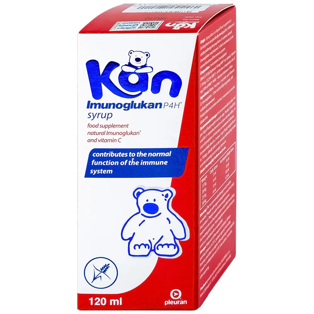 Hình ảnh Syrup Kan Imunoglukan P4H Pleuran hỗ trợ tăng cường đề kháng ở trẻ em (120ml)