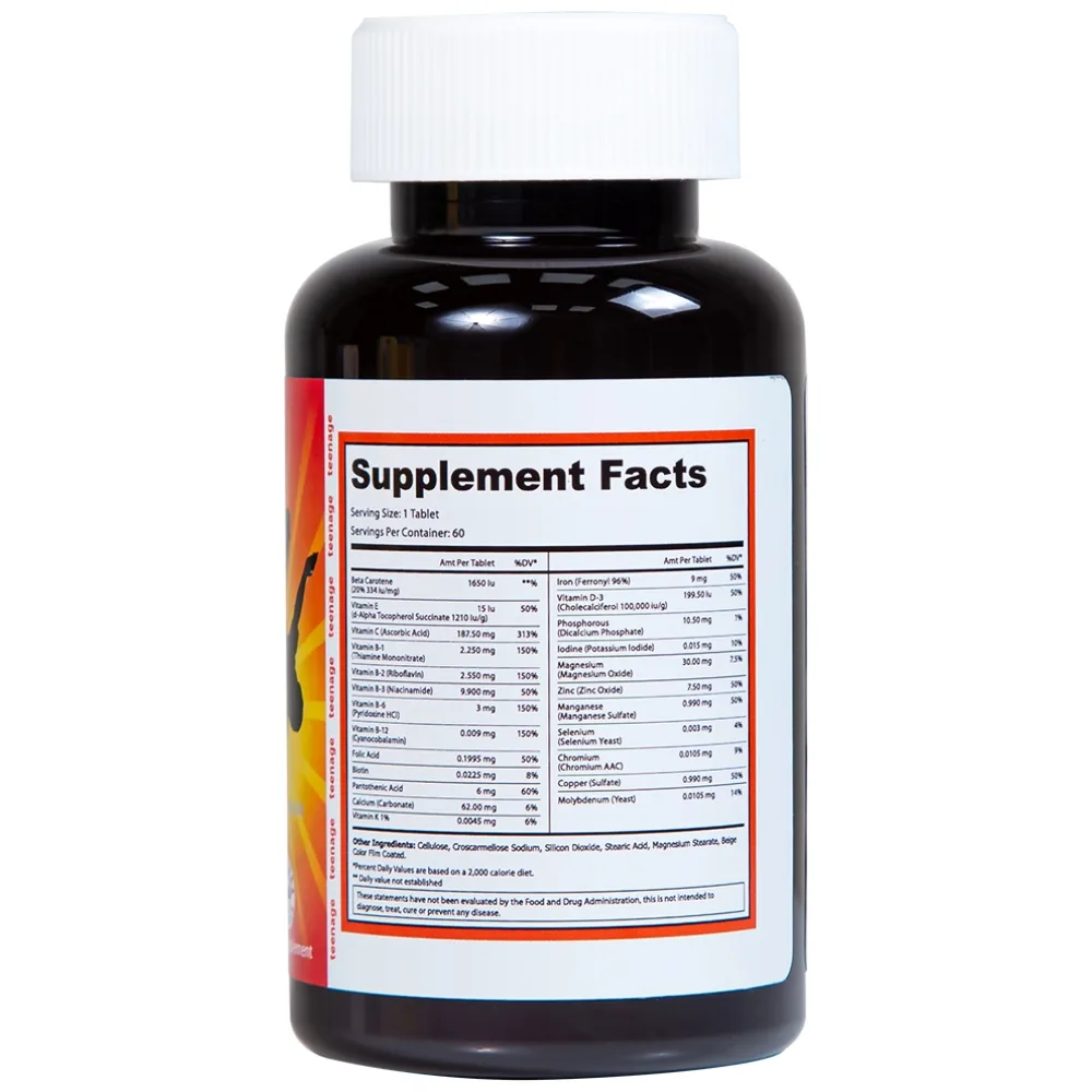 Hình ảnh Viên uống Teens Active Vitamins For Life bổ sung vitamin và khoáng chất cho thanh thiếu niên (60 viên)
