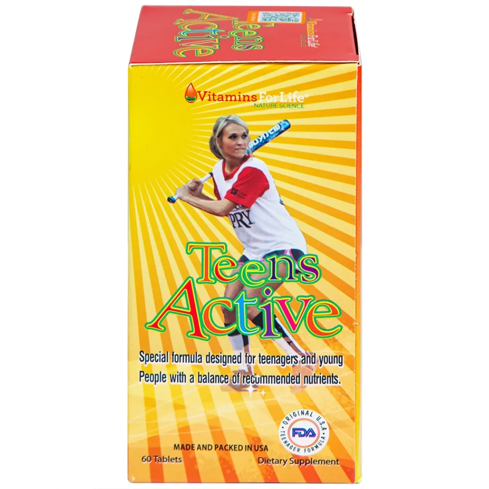 Hình ảnh Viên uống Teens Active Vitamins For Life bổ sung vitamin và khoáng chất cho thanh thiếu niên (60 viên)