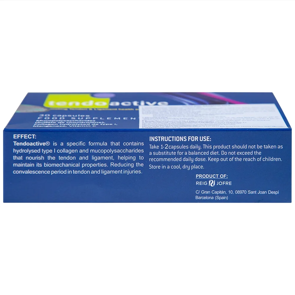 Hình ảnh Viên uống Tendoactive Bioiberica bổ sung dưỡng chất nuôi dưỡng gân và dây chằng (2 vỉ x 15 viên)