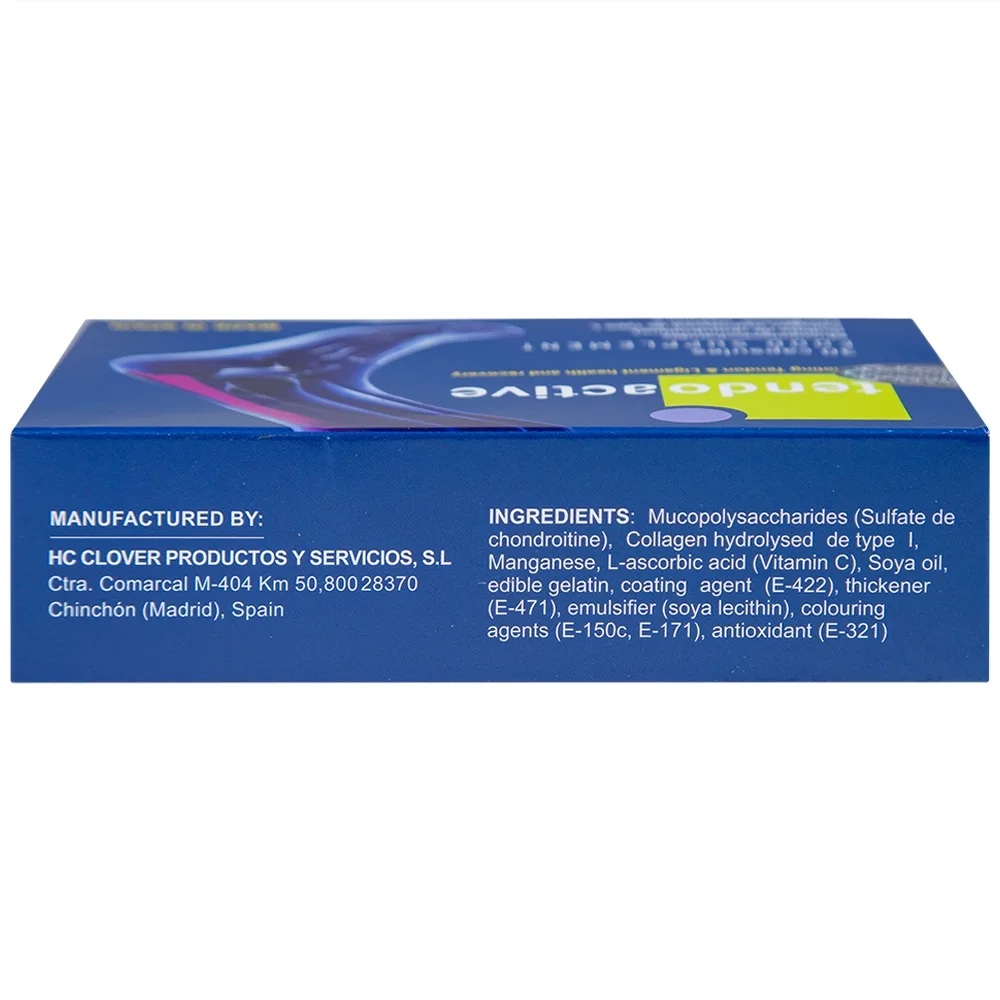 Hình ảnh Viên uống Tendoactive Bioiberica bổ sung dưỡng chất nuôi dưỡng gân và dây chằng (2 vỉ x 15 viên)
