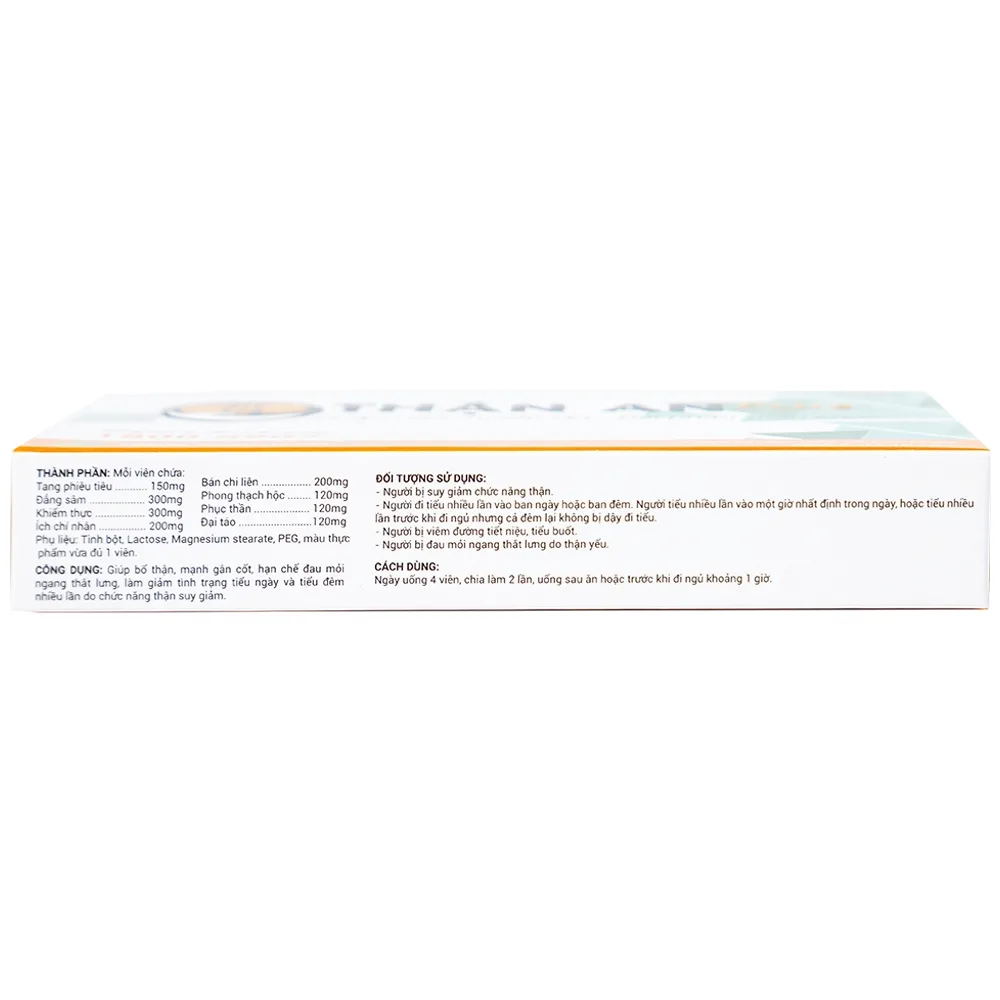 Hình ảnh Viên uống Thận An Plus giảm tiểu nhiều lần, bội phần thận khỏe (2 vỉ x 10 viên)