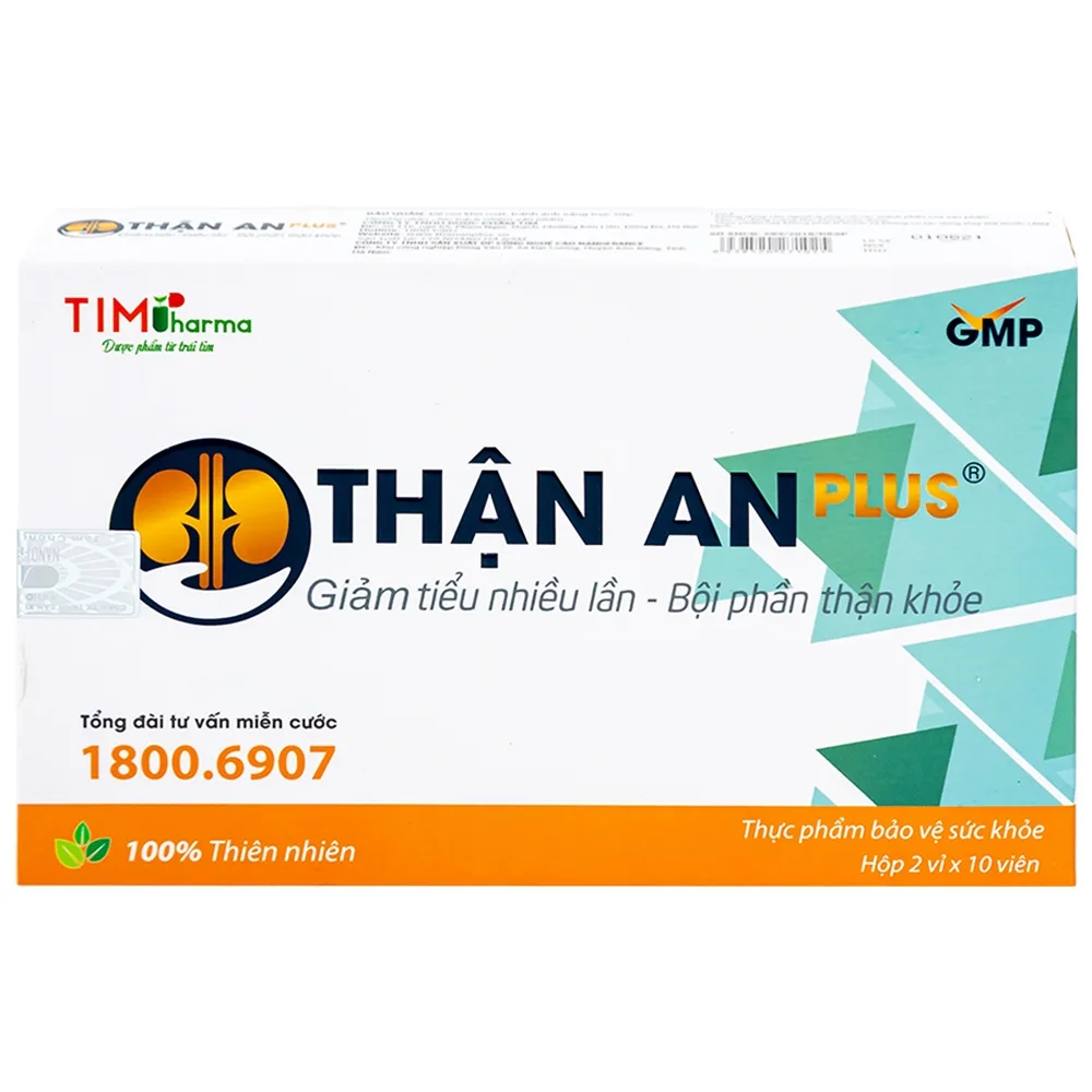 Hình ảnh Viên uống Thận An Plus giảm tiểu nhiều lần, bội phần thận khỏe (2 vỉ x 10 viên)