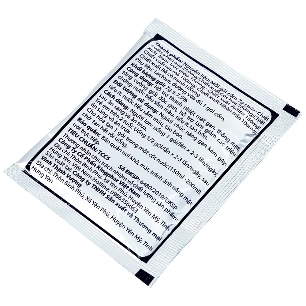 Hình ảnh Cốm thảo mộc Thanh Nhiệt Plus Kingphar thanh nhiệt, mát gan (6 gói x 7g)