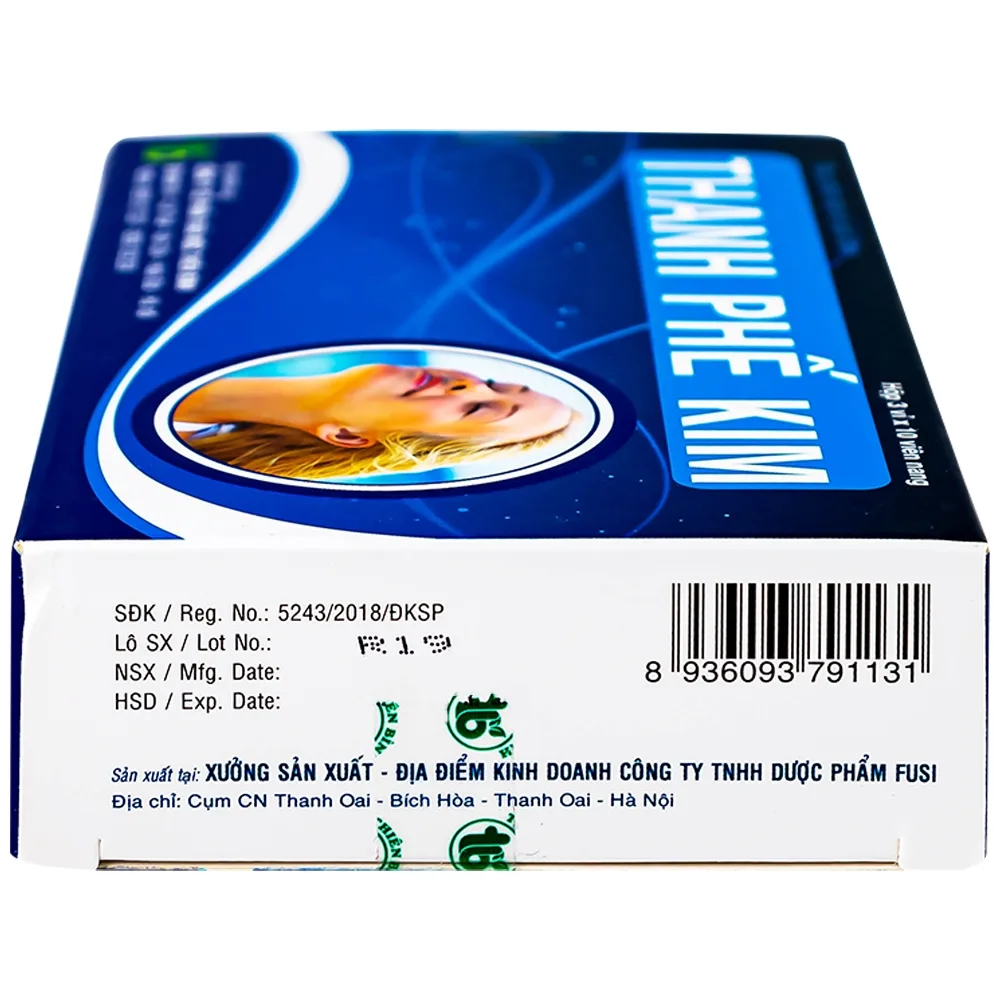 Hình ảnh Viên uống Thanh Phế Kim Thiên Bình giúp bổ phế, hỗ trợ giảm ho, tiêu đờm (3 vỉ x 10 viên)