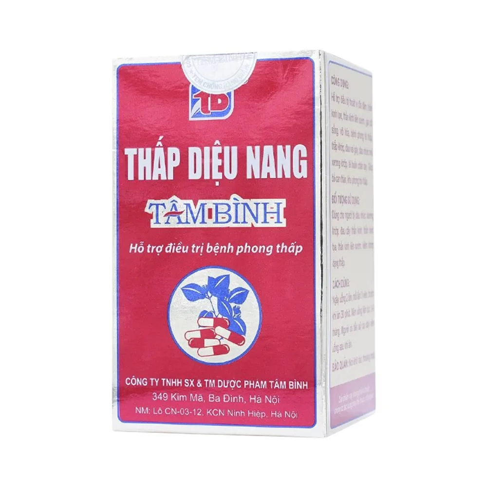 Hình ảnh Viên uống Thấp Diệu Nang Tâm Bình hỗ trợ điều trị bệnh phong thấp (60 viên)