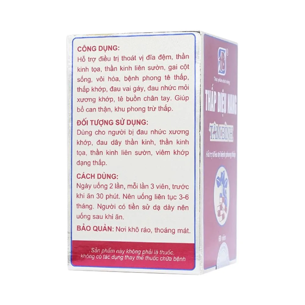 Hình ảnh Viên uống Thấp Diệu Nang Tâm Bình hỗ trợ điều trị bệnh phong thấp (60 viên)