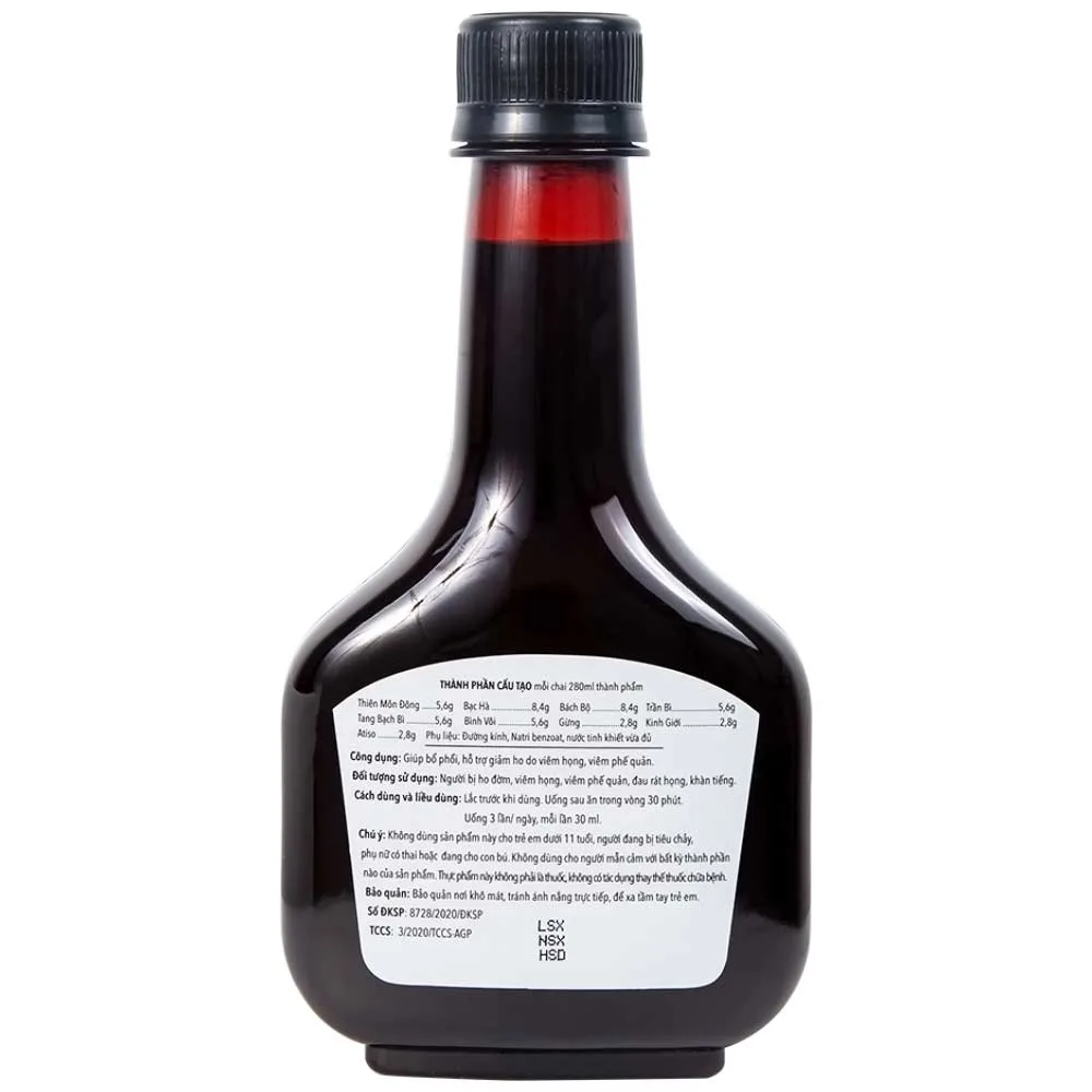 Hình ảnh Dung dịch Thiên Môn Bổ Phổi Bình Đông giúp giảm ho, bổ phổi (280ml)