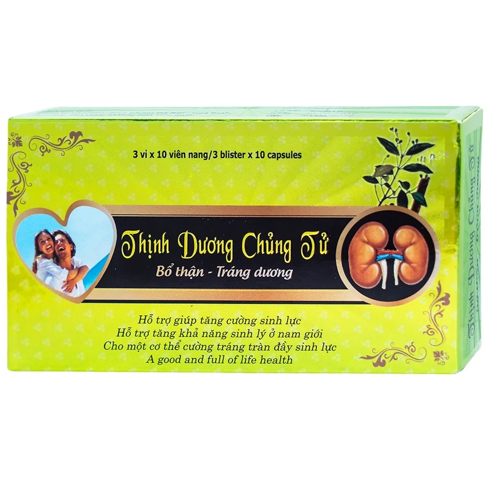 Hình ảnh Viên uống Thịnh Dương Chủng Tử Hồng Phước bổ thận, tráng dương (3 vỉ x 10 viên)