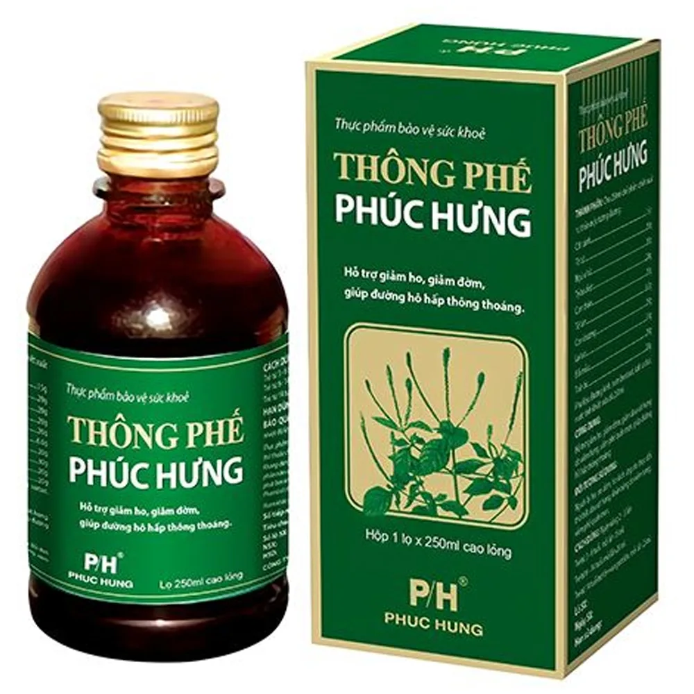Hình ảnh Thông Phế Phúc Hưng 250ml dạng cao lỏng hỗ trợ giảm ho, giảm đờm, hỗ trợ đường hô hấp