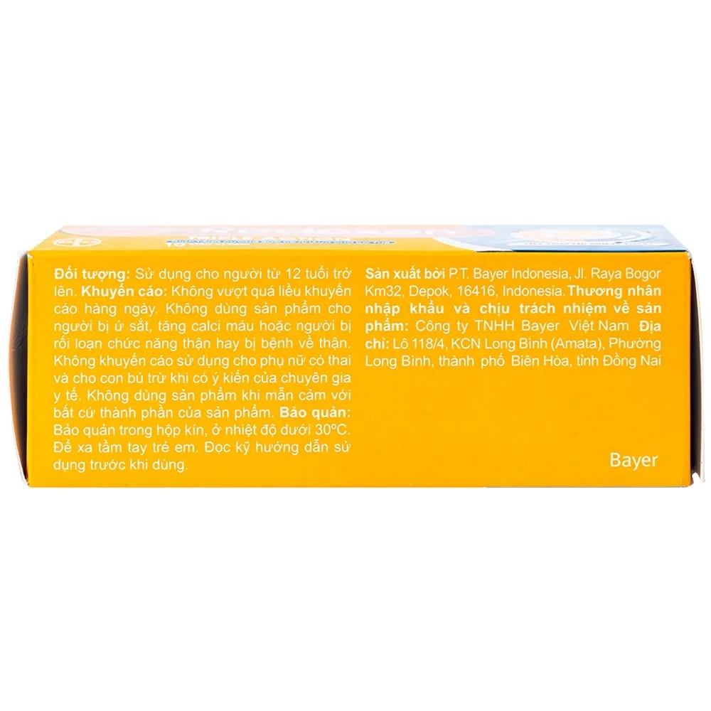 Hình ảnh Viên sủi Redoxon Triple Action Bayer bổ sung vitamin C, D và kẽm giúp nâng cao sức đề kháng (10 viên)