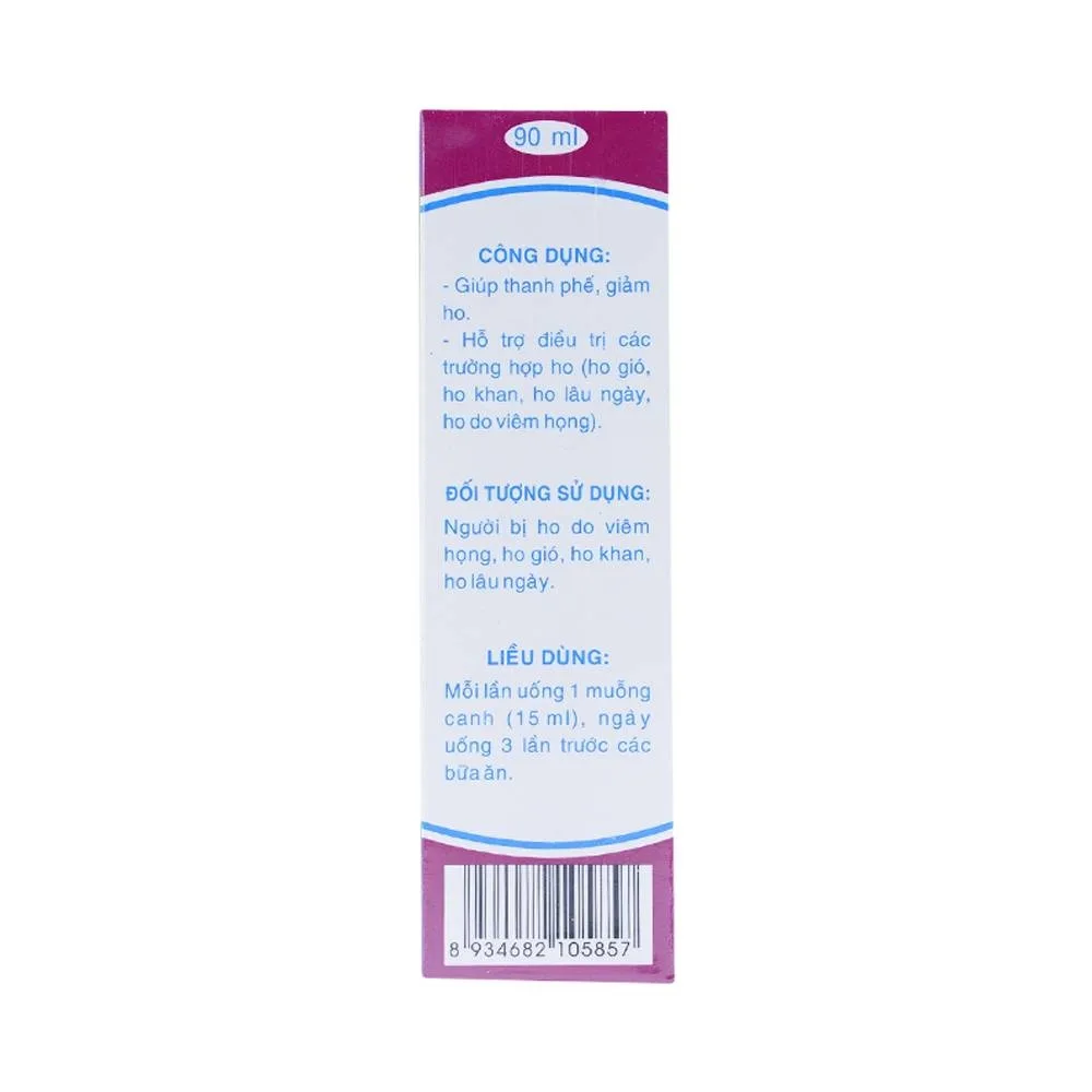 Hình ảnh Siro Ho Người Lớn FidoPharm giúp thanh phế, giảm ho (90ml)
