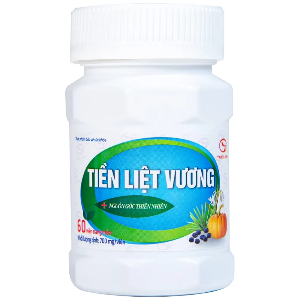 Hình ảnh Viên uống Tiền Liệt Vương Tuệ Linh giúp hạn chế phát triển phì đại tiền liệt tuyến (60 viên)
