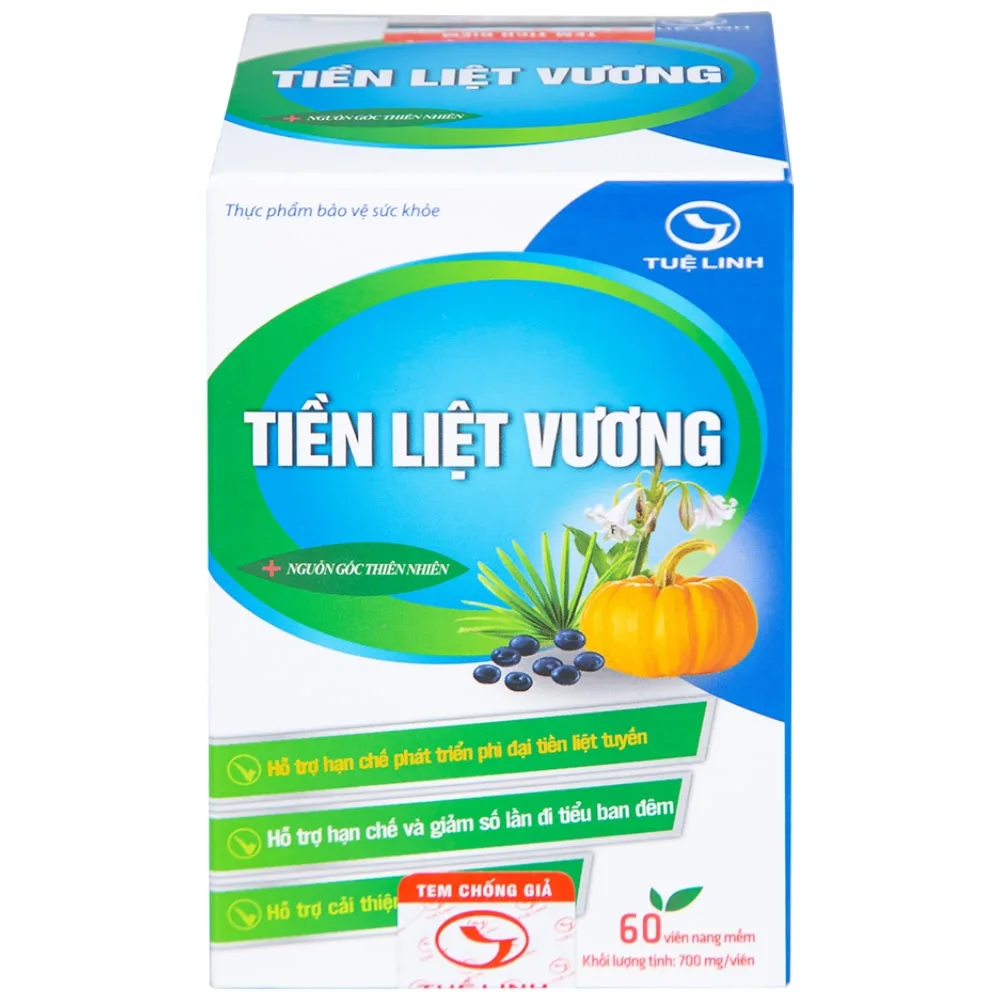 Hình ảnh Viên uống Tiền Liệt Vương Tuệ Linh giúp hạn chế phát triển phì đại tiền liệt tuyến (60 viên)