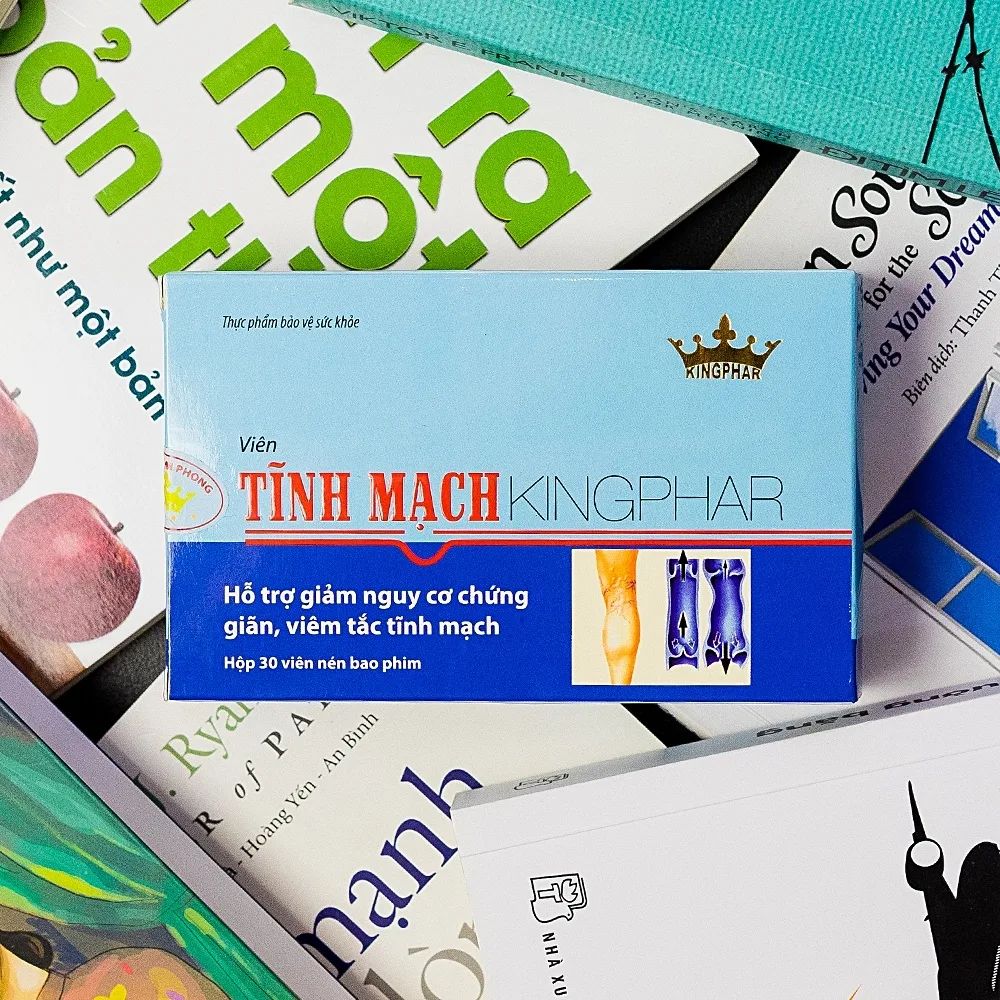 Hình ảnh Viên uống Tĩnh Mạch Kingphar hỗ trợ giảm nguy cơ chứng giãn, viêm tắc tĩnh mạch (3 vỉ x 10 viên)