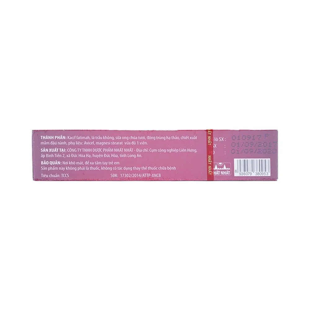 Hình ảnh Viên uống Tố Nữ Nhất Nhất giúp điều hòa kinh nguyệt, hạn chế các chứng tiền mãn kinh (1 vỉ x 10 viên)