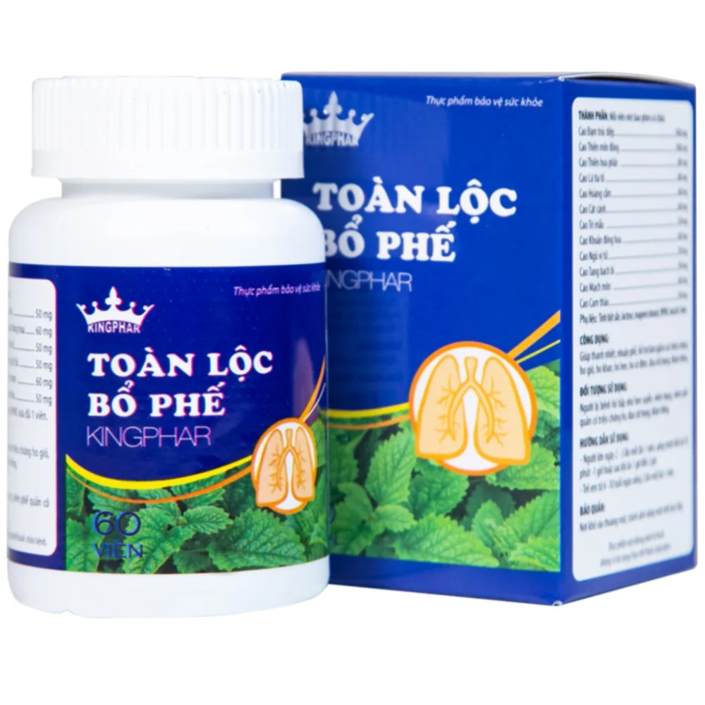 Hình ảnh Viên uống Toàn Lộc Bổ Phế Kingphar giúp thanh nhiệt, nhuận phế (60 viên)