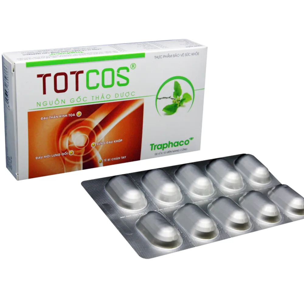 Hình ảnh Viên uống Totcos Traphaco bổ khí huyết, mạnh gân cốt (3 vỉ x 10 viên)