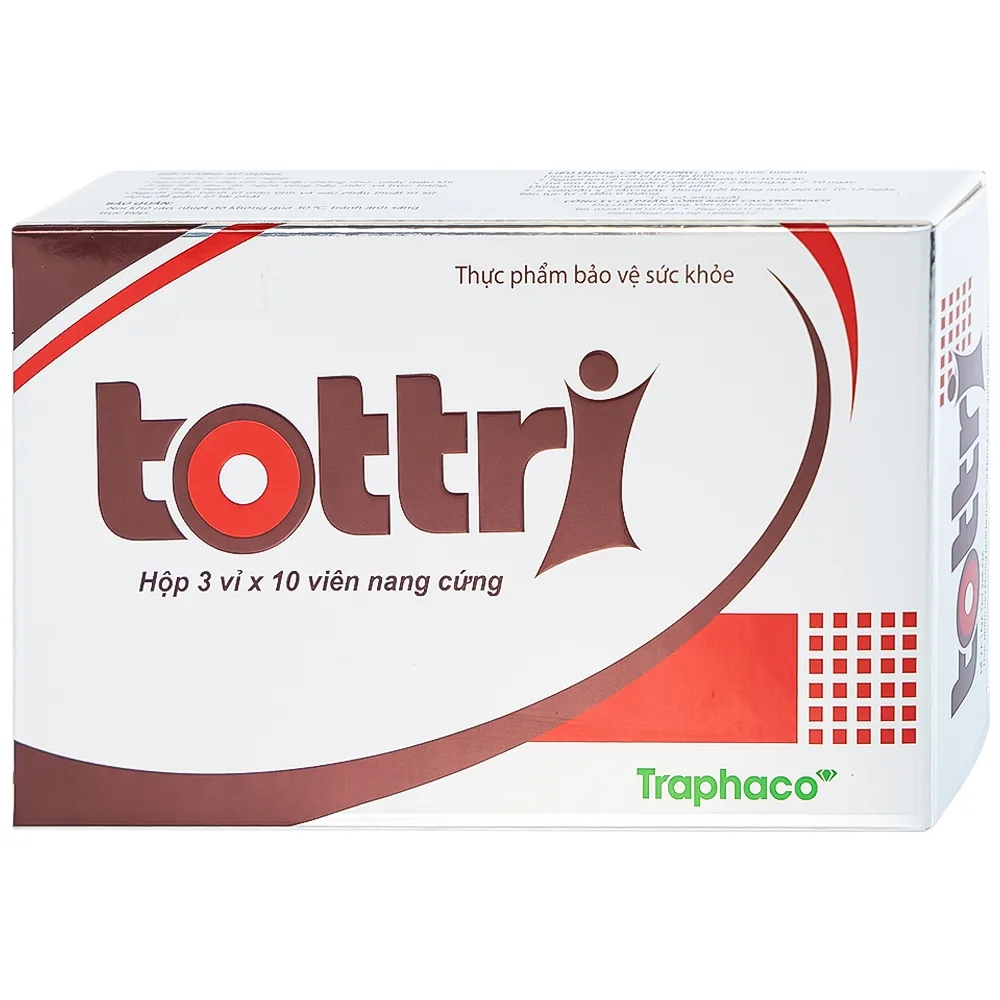 Hình ảnh Viên uống Tottri Traphaco hỗ trợ làm co các búi trĩ (3 vỉ x 10 viên)